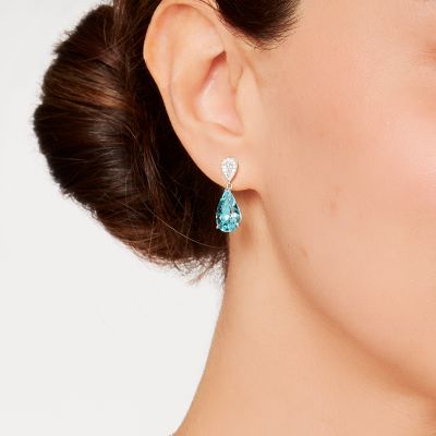 Burlington Aquamarine and Diamond Earrings