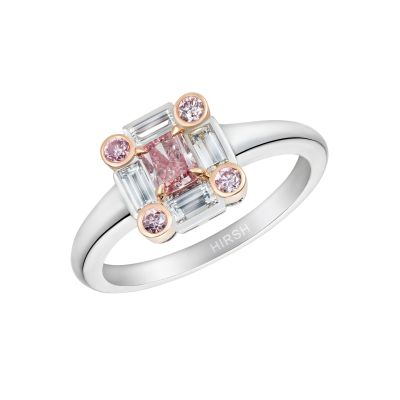 Ice Ring set with Pink Diamonds 