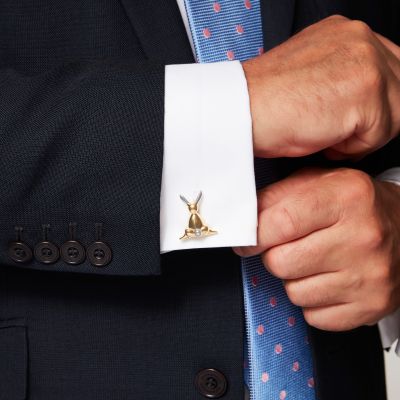 Lucky Rabbit Cufflinks and Tie Pin Set