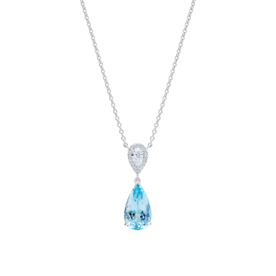 Burlington Aquamarine and Diamond Pendant