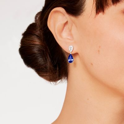 Burlington Tanzanite and Diamond Earrings