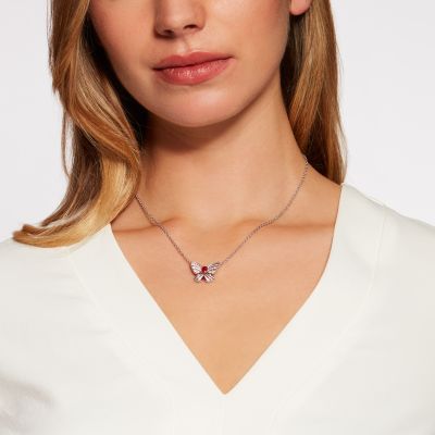 Grace Ruby Butterfly Pendant