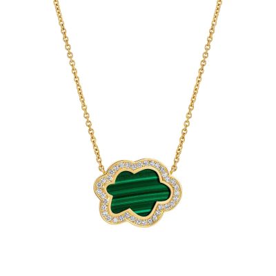 Cloud 9 Malachite and Diamond Pendant