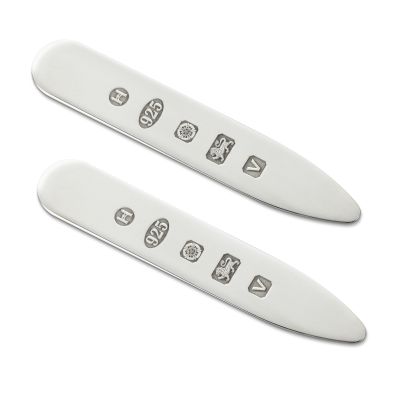 Collar Stiffeners in Sterling Silver, Short