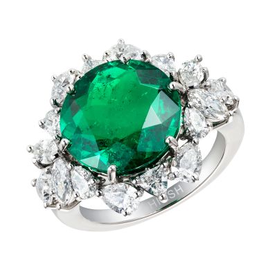 Paradise Colombian Emerald and Diamond Ring