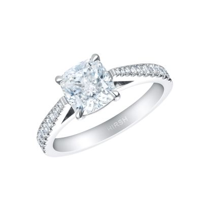 Reflection Ring with Cushion Cut Diamond