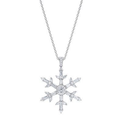 Snowflake Diamond Pendant 