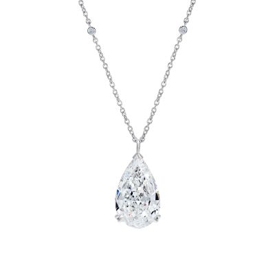 Solitaire Pear Shape Diamond Pendant