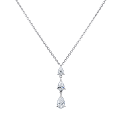 Trilogy Pear Shape Diamond Pendant