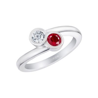 Duet Ruby and Diamond Ring