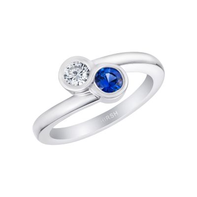 Duet Sapphire and Diamond Ring