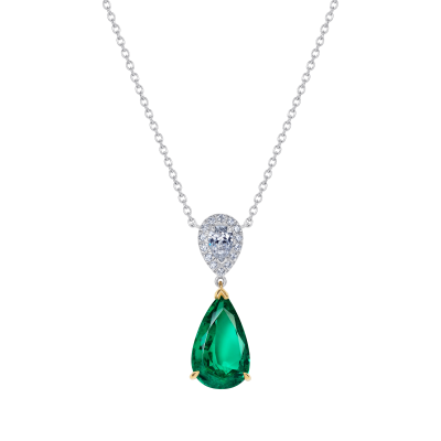 Burlington Emerald and Diamond Pendant