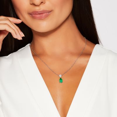 Burlington Emerald and Diamond Pendant