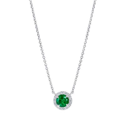 Regal Emerald and Diamond Pendant 