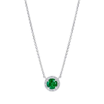 Regal Emerald and Diamond Pendant