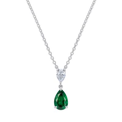 Wallace Emerald and Diamond Pendant