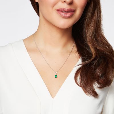 Wallace Emerald and Diamond Pendant