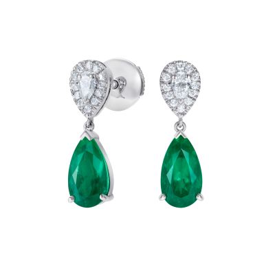 Burlington Emerald and Diamond Earrings