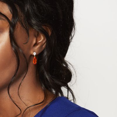 Burlington Fire Opal and Diamond Earrings