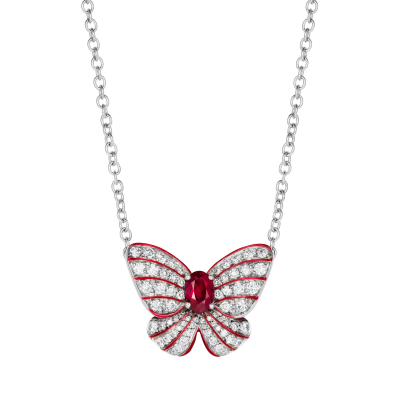 Grace Ruby Butterfly Pendant