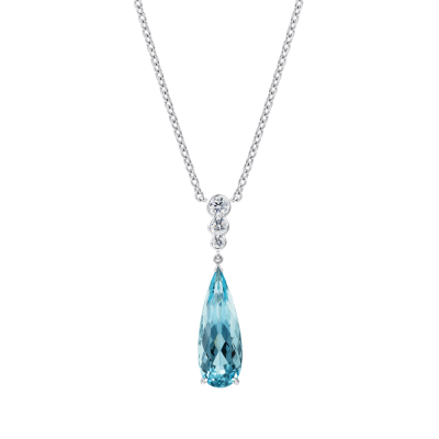 Regent Aquamarine and Diamond Pendant