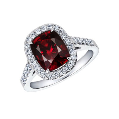 Regal Spinel and Diamond Ring