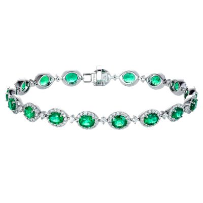 Regal Emerald and Diamond Bracelet