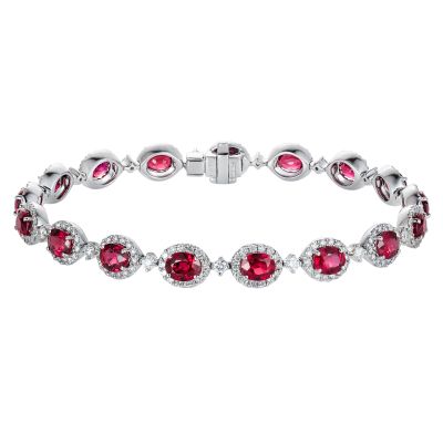 Ruby and Diamond Regal Bracelet