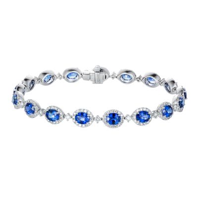 Regal Sapphire and Diamond Bracelet 