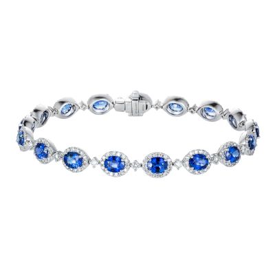 Regal Sapphire and Diamond Bracelet