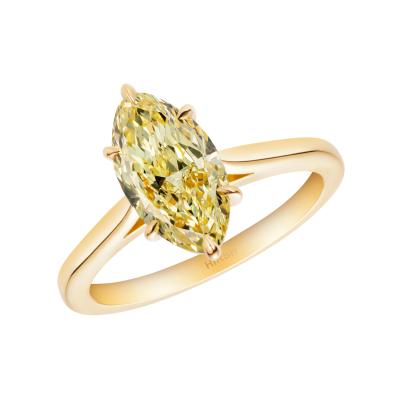 Yellow Diamond Solitaire Ring