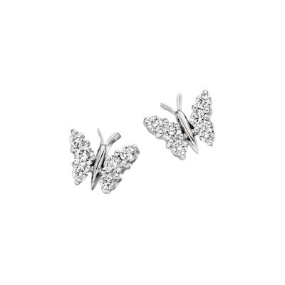 Flutter White Gold and Diamond Earrings