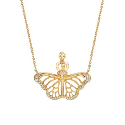 Solid gold sales butterfly pendant