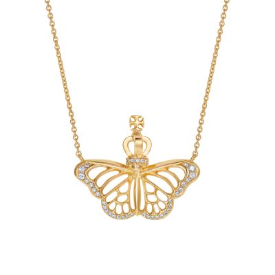 Monarch Butterfly Yellow Gold Pendant