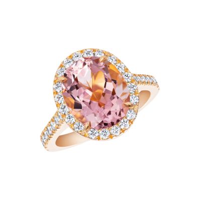 Regal Morganite and Diamond Ring