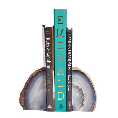 Natural Colour Agate Bookends