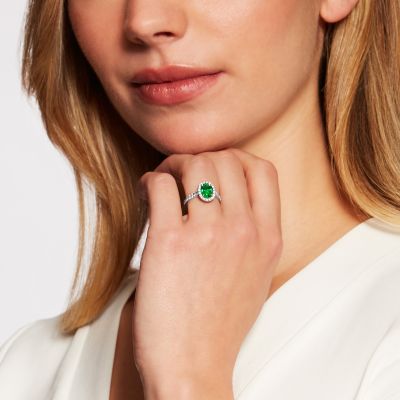 Regal Emerald and Diamond Ring