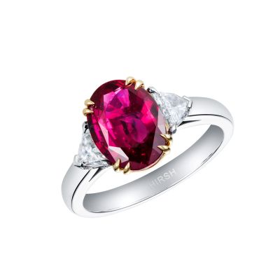 Trio Oval Ruby Ring