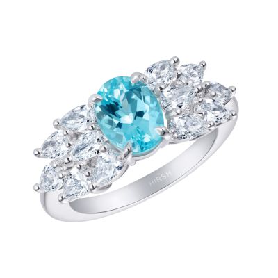 Pegasus Paraiba and Diamond Cocktail Ring