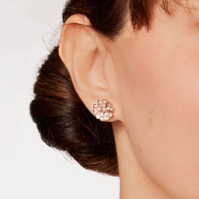 Wildflower Campion Fancy Light Pink Diamond Earrings