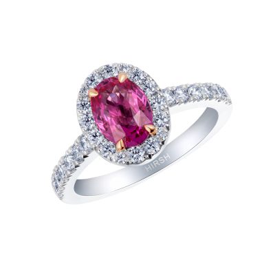 Regal Pink Sapphire and Diamond Ring