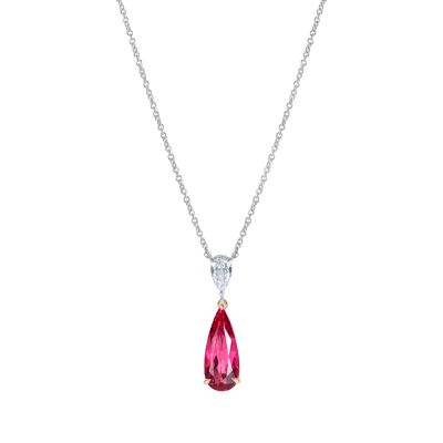 Wallace Pink Spinel and Diamond Pendant