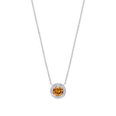 Regal Orange Diamond Pendant