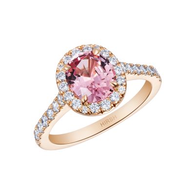 Regal Padparadscha Sapphire and Diamond Ring 