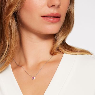 Regal Pink Sapphire and Diamond Pendant