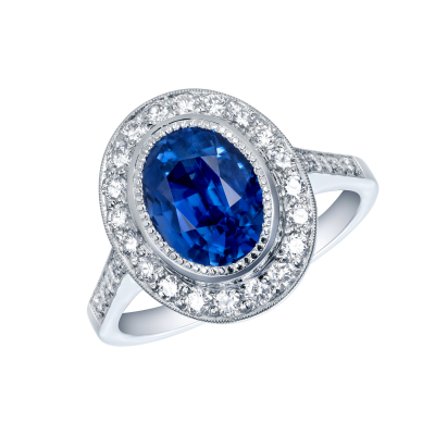 Regal Sapphire and Diamond Ring