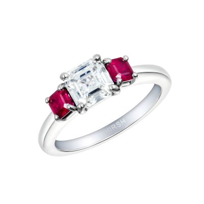  Trilogy Diamond and Ruby Ring