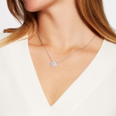 Wildflower Rose Diamond Pendant