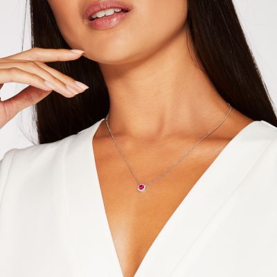 Regal Ruby and Diamond Pendant