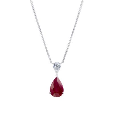 Wallace Ruby and Diamond Pendant